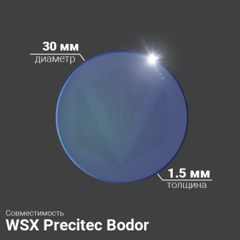 Защитное стекло Ø 30x1.5 мм, кварц, AR/AR@1064 нм
