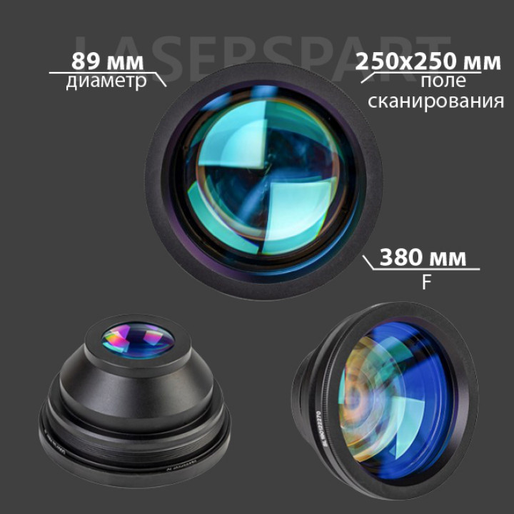 F-theta объектив 1064 нм 250x250 мм F380