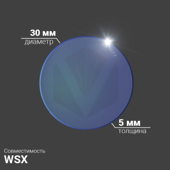 Защитное стекло Ø 30x5 мм, кварц, AR/AR@1064 нм