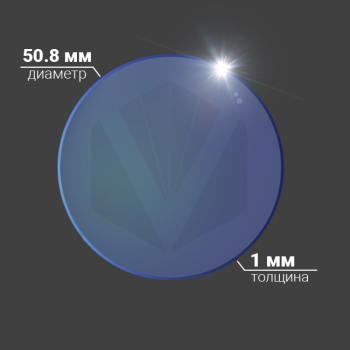 Защитное стекло Ø 50,8x1 мм, кварц, AR/AR@1064 нм