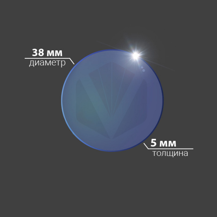 Защитное стекло Ø 38x5 мм, кварц, AR/AR@1064 нм