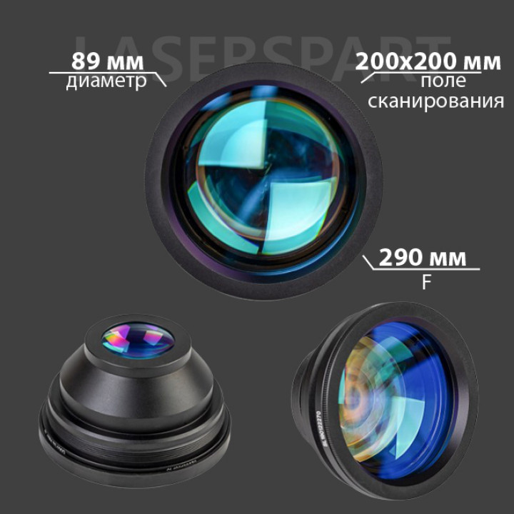 F-theta объектив 1064 нм 200x200 мм F290
